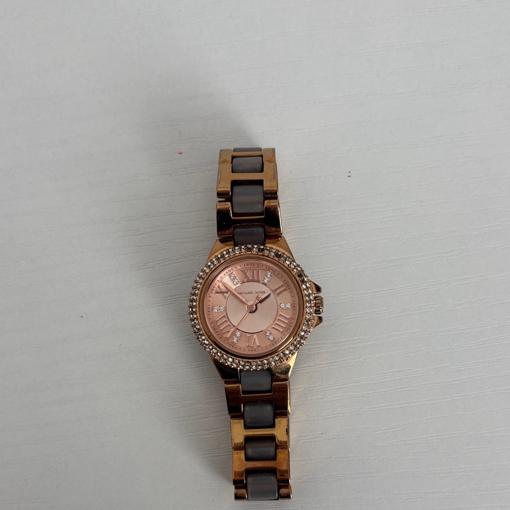 Michael Kors Rose Gold and Brown Women's Watch